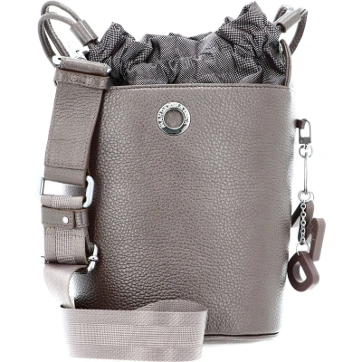Afbeelding van MANDARINA DUCK Leren Schoudertas Mellow Lux Bucket Smog Brons