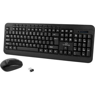 Afbeelding van TITANUM TK108 Toetsenbord + USB muis Zwart