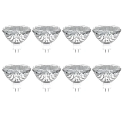 Afbeelding van Bonlux MR16 GU5.3 halogeenlamp 20 W dimbaar 12V Bi Pin fitting, spot 12 V GU5.3, stralingshoek 30 graden halogeenlamp, warmwit 2800 K, verpakking van 8 stuks