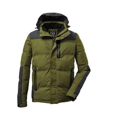 Afbeelding van killtec heren Gewatteerde jas met afritsbare capuchon KOW 152 MN QLTD JCKT, moss, S, 37424 000