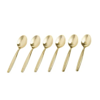 Afbeelding van GRÄWE® 6 stuks mokka espressolepels kleur goud