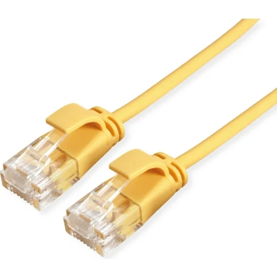 Afbeelding van ROLINE UTP Data Center Patchkabel Cat.6A (Class EA), LSOH, extra dun, geel, 2 m