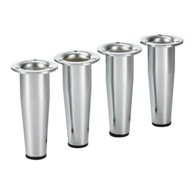 Afbeelding van 4 stuks SOTECH meubelvoet Fox Trot, verchroomd rond, diameter: 33 mm, hoogte: 100 verstelbaar