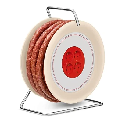 Afbeelding van WURSTBARON® kabelhaspel met worst, 3,5m heerlijke krakowska van hoge kwaliteit en heeft een rooksmaak, leuk cadeau voor hem haar, 240g