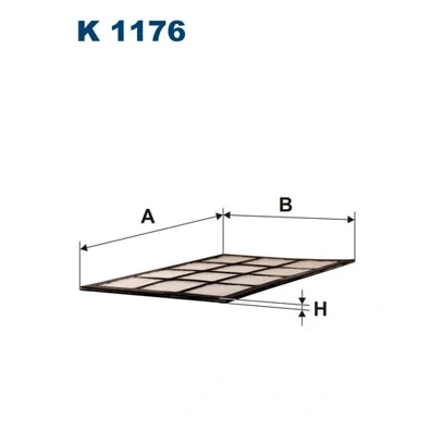 Afbeelding van FILTRON K 1176 Interieurfilter Stoffilter 240 170 3,5