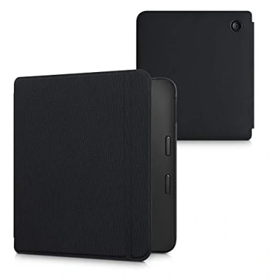 Afbeelding van kwmobile flip cover compatibel met Kobo Libra 2 Case magnetische sluiting en handvat Hoes voor e reader in zwart