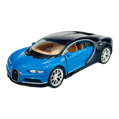 Afbeelding van Dromader Welly Bugatti Chiron Coupe Blauw 2016 1/34 1/39 Nieuw Model Auto De Cast
