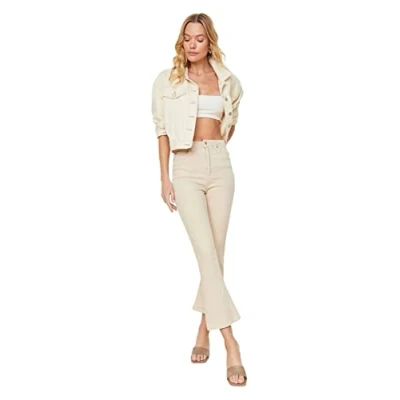 Afbeelding van Trendyol TWOSS22JE0137 Volwassenen Vrouwen Jeans Single pack Steen 36
