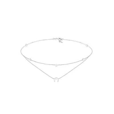 Afbeelding van Elli Choker Astro Layer LOOK Ketting, Dames, Maat: 36, Silber