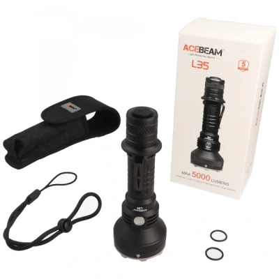 Afbeelding van AceBeam L35 LED zaklamp met max. 5000 lumen en tot 480 meter, batterij