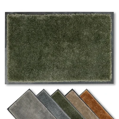 Afbeelding van deurmat antislip voor binnen duurzame zachte vuilvangmat loper gang met de hand afwasbaar easy care beige 60x80 cm