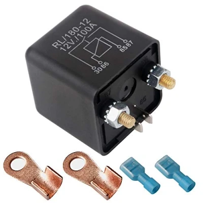 Afbeelding van Gebildet Autorelais voor Auto Vrachtauto Motor Car Starter 12V DC 100 Amp Split Charge Relay Schakelaar met 2Pin Voetafdruk+2pcs Terminal
