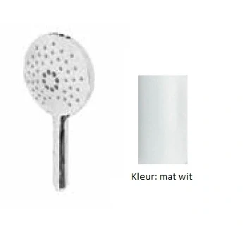 Afbeelding van Waterevolution ronde handdouche met 3 standen Wit T1620RBR