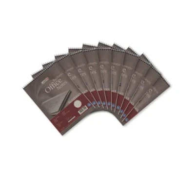Afbeelding van LANDRE 100050292 spiraal notitieblok recycling pak van 10 A5 geruit 50 vellen 100% oud papier Blauer Engel