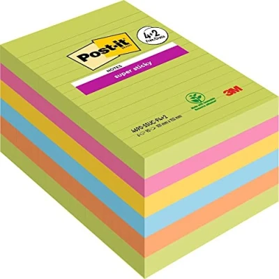 Afbeelding van Post It 70007006342 Sticky notitiebladen, afmetingen 101 x 152 mm, 6 stuks