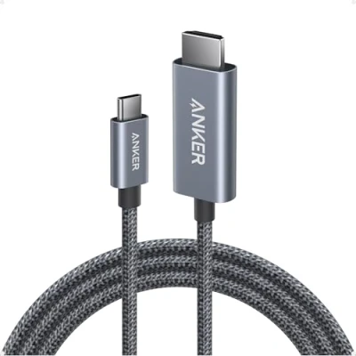 Afbeelding van Anker HDMI kabel, 4K @60Hz HDR naar USB C ultrasnelle kabel van nylon gevlochten met Advanced Shielding, Thunderbolt 5/4/3, voor MacBook, iPad, iPhone, HD TV en meer (180