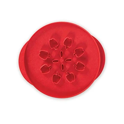 Afbeelding van Nordic Ware 4020 Omkeerbare Appels &amp; Bladeren Taart Top Cutter, 18/8 Roestvrij staal, Oranje