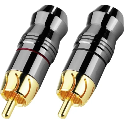 Afbeelding van Monacor T 723G RCA plug Zwart, Goud, Rood kabel connector (Zwart, Rood)
