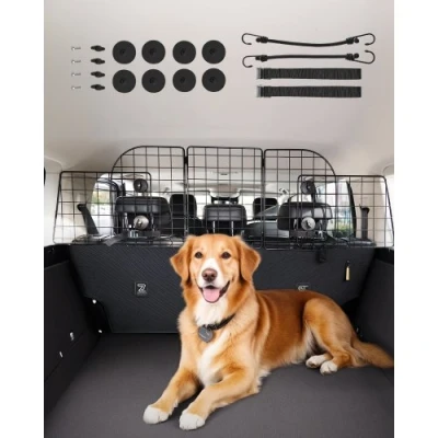 Afbeelding van VEVOR Hondenhek Autobarrière Huisdierbarrière Scheidingswand Verstelbaar 928x423mm