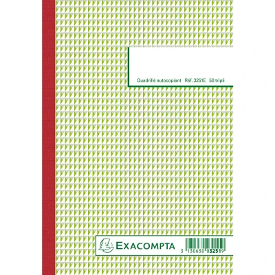 Afbeelding van Orderboek Q5x5 21x14 ,8cm 50bl tripli per 10