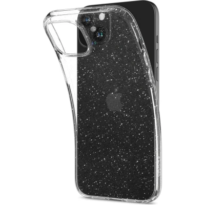 Afbeelding van Apple iPhone 15 Plus Glitter Hoesje Siliconen en TPU (zacht) Spigen Softcase/Backcover Transparant Telefoonhoesje