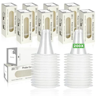 Afbeelding van 200 Stuks Bruine Oorthermometer Hoezen Wegwerp Beschermdopjes voor Alle Braun Modellen (Compatibel met IRT6520, IRT4520, IRT3020, en meer)