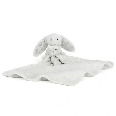 Afbeelding van Jellycat knuffeldoek bashful silver konijn 34 cm