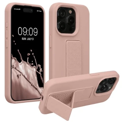 Afbeelding van kwmobile back cover voor smartphone geschikt iPhone 15 Pro Max 1x beschermhoesje van kunststof In oudroze