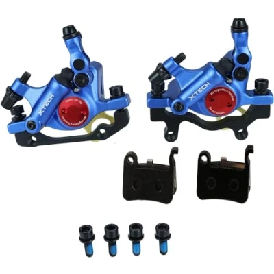 Afbeelding van Mgoodoo MTB hydraulische schijfremset, fietsschijfremsets voor en achter, line trekker, schijfrem, blauw