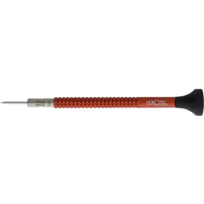 Afbeelding van KD89 Horotec MSA01.020 horloge schroevendraaier van eloxe aluminium, ergonomische pompkop en verwisselbare boor roestvrij staal (1,20 mm)