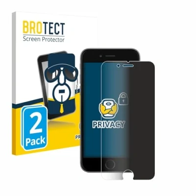 Afbeelding van BROTECT Anti spionnetje privacyfolie Beschermfolie tegen Blauw licht (2 Stuk, Apple iPhone 6), Smartphone beschermfolie,