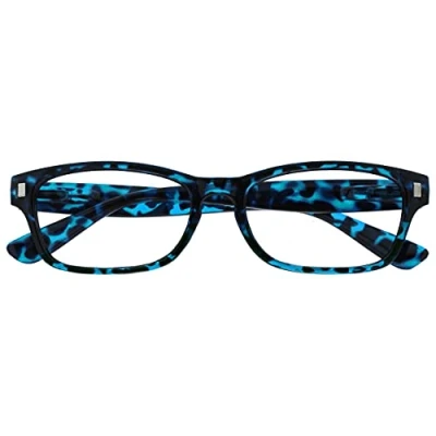 Afbeelding van UV Reader blauw schildpad leesbril heren vrouwen UVR010BL +1.50