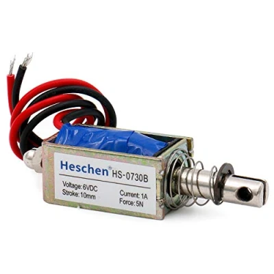 Afbeelding van Hechen elektromagneet elektromagneet, HS 0730B, DC6V, 5N, 10mm slag, push pull type open frame