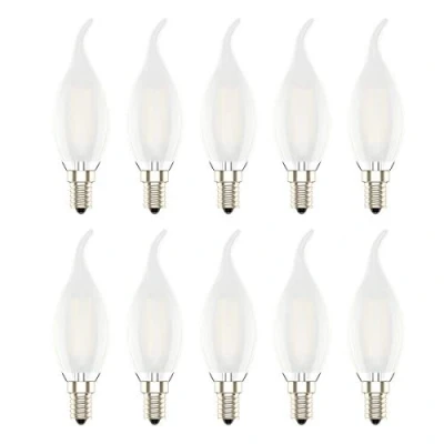 Afbeelding van 10 * E14 LED Gloeilampen Kaars, 30W Gloeilamp Equivalent, 4W, 300LM, Warm Wit 2700K, C35 SES Lampen, AC 220V, Matglas, Dimbaar
