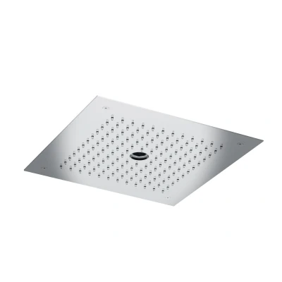Afbeelding van HotBath Mate Inbouw hoofddouche vierkant 38x38cm met Waterpilaar Geborsteld Messing PVD M148BBP