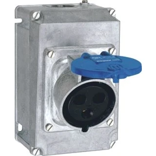 Afbeelding van Legrand cee inb contactdoos 32a 6h 230v 2p a ip44 metaal hypra 052732