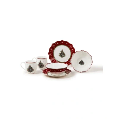 Afbeelding van Villeroy &amp; Boch Toy&#039;s Delight Ontbijtset Rood 2 persoons 6 delig