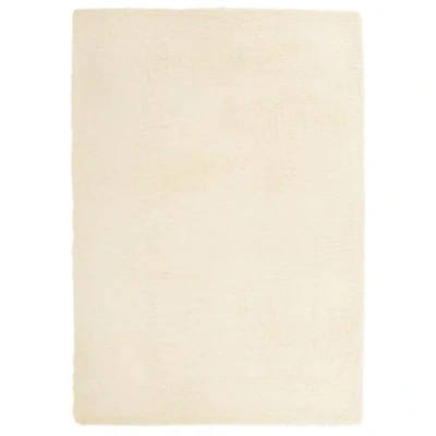 Afbeelding van vidaXL Vloerkleed hoogpolig 120x170 cm polyester crèmekleurig