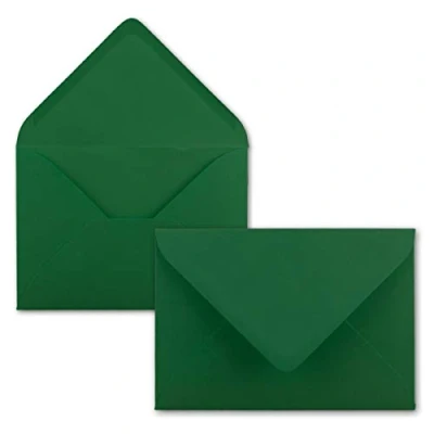 Afbeelding van Neuser Kleurvrije C6 Enveloppen, 162 x 114 mm, zelfklevend 75 Umschläge 23 Dunkelgrün