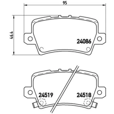 Afbeelding van Brembo Remblokset P 28 038