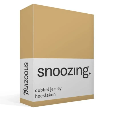 Afbeelding van Snoozing Dubbel Jersey Hoeslaken Eenpersoons 90x210/220 cm Zand