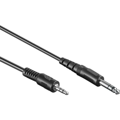 Afbeelding van 6,35mm Jack 3,5mm stereo audio kabel 5 meter