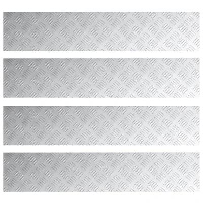 Afbeelding van vidaXL Zilver Aluminium 100 x 20 0.2 cm Trap Treden Rechthoekig