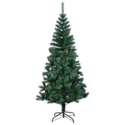 Afbeelding van Kunstkerstboom met iriserende uiteinden 120 cm PVC groen