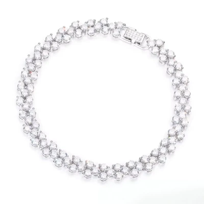 Afbeelding van Diamond Knit Tennis Bracelet White Gold