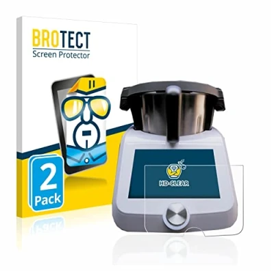 Afbeelding van BROTECT (2 Stuks) Schermbeschermer voor SilverCrest Monsieur Cuisine Smart Screen Protector Transparant