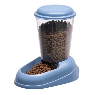 Afbeelding van Ferplast 71970099W2 Droogvoerautomaat voor honden en katten 3 liter ZENITH Praktische voerautomaat koekjes dieren, Transparante tank met deksel, Antislip bodem, 20,2 x 29,2 h 28,8 cm Blauw, blauw