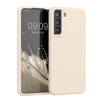 Afbeelding van kwmobile telefoonhoesje compatibel met Samsung Galaxy S22 Plus hoesje Zachte case voor smartphone Back cover in mat crème
