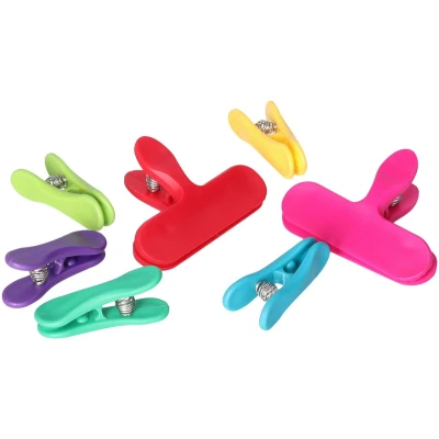 Afbeelding van Excellent Houseware vershoudklemmen/vershoudclips 7x multicolor kunststof Vershoudknijpers