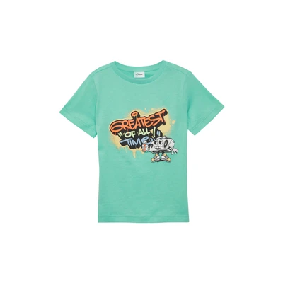 Afbeelding van s.Oliver MIT Front Tshirt print voor kinderen, Maat: 92/98, Minze